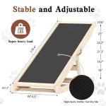 Chuiendi Dog Ramp for Couch, Bed, Car, Adjustable Pet Ramps 6 Height from 18" to 23.6" Wooden Dog Step with High Traction Mat & Sturdy Build for Small Medium Older Pets, Supports up to 200lbs