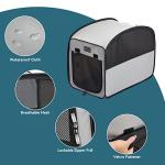Petsfit Travel Dog Crate，Pop Up Dog Crate for Medium Large Dogs，Waterproof Pet Cage Soft Dog Kennel for Indoor/Outdoor，Lightweight Dog Carrier for Travelling，Grey
