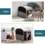 Petsfit Travel Dog Crate，Pop Up Dog Crate for Medium Large Dogs，Waterproof Pet Cage Soft Dog Kennel for Indoor/Outdoor，Lightweight Dog Carrier for Travelling，Grey