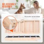 VEVOR Dog Ramp, Folding Pet Ramp for Bed, Adjustable Dog Ramp for Small, Large, Old Dogs & Cats, Wooden Pet Ramp with 41.3" Long Ramp, Adjustable from 13.77" to 25.59", Suitable for Couch, Sofa, Car