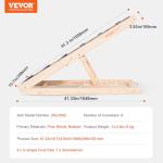 VEVOR Dog Ramp, Folding Pet Ramp for Bed, Adjustable Dog Ramp for Small, Large, Old Dogs & Cats, Wooden Pet Ramp with 41.3" Long Ramp, Adjustable from 13.77" to 25.59", Suitable for Couch, Sofa, Car