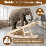 Dog Ramp for Couch, Adjustable Height from 18" to 23.6", Foldable Ramps for Pets to Get on Bed with Traction Rubber Mat, Wooden Portable Stairs for Small to Large Dogs