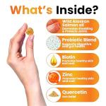 Omega 3 for Dogs - Fish Oil for Dogs Chews - Allergy and Itch Relief - Anti Shedding Supplement - Joint Health - Dry Itchy Skin and Coat Supplement - Salmon Oil - EPA & DHA - Made in USA