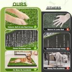 Dog Grass Pad with Tray, 34''X23'' Large Artificial Turf Grass Potty, Reusable Puppy Pee Pads for Dogs, Portable Dog Litter Box for Indoor/Outdoor Potty Training Toilet