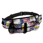 JZDACH Dog Treat Pouch for Pet Training, Large Treat Training Pouch American Flag And Bald Eagle, Dogs Poop Bag Dispenser