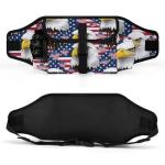 JZDACH Dog Treat Pouch for Pet Training, Large Treat Training Pouch American Flag And Bald Eagle, Dogs Poop Bag Dispenser