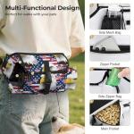 JZDACH Dog Treat Pouch for Pet Training, Large Treat Training Pouch American Flag And Bald Eagle, Dogs Poop Bag Dispenser