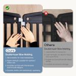 DUMOS Dog Playpen 4 Panel 24" Plastic Exercise Pen with Door Small Puppy, Medium Dogs Animal Pet for Outdoor, Garden, Yard, RV Camping - Black