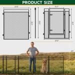 32" Height Dog Playpen for Small Dog & Puppy, 16 Panels Metal Pet Playpen with Safety Mesh, Portable Foldable Exercise Pen for Indoor Outdoor, Yard, Camping & RV, Black-Silver