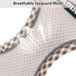 AIITLE Dog Harness and Leash Set - Ultra-Comfortable XXS-XL Vest with Strong Magic Tape & Glow-in-Dark Reflective Strips, Chafe-Free for Teddy, Schnauzer (Brown-Beige, M)