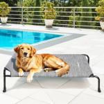 Veehoo Original Elevated Dog Bed - Outdoor Raised Cot for Large Dogs, One-Sided Raised Headboard Cooling Pet Bed, Sleeping Training Cot, Non-Slip & Breathable, XL, CWC2417A