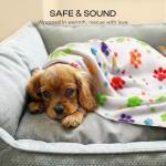 LINENLUX Cute Dog Blanket for Small Medium Dogs 6-Pack Soft Stretchy Fleece Blankets for Pet Cat Puppy Warm Wrinkle-Resistant Throw for Couch Bed Outdoor Mix 40x31 inch (Pack of 6)