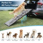 Dog Ramp for Cars 71"Long x 20"Wide SUV & Trucks, Non-Slip Surface Aluminum Pet Ramps for Small & Large Dogs–Heavy Duty Foldable Lightweight Portable Ramp for Senior Dogs High Bed Couch Outdoor 250lbs