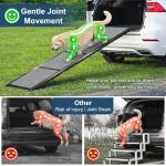 Dog Ramp for Cars 71"Long x 20"Wide SUV & Trucks, Non-Slip Surface Aluminum Pet Ramps for Small & Large Dogs–Heavy Duty Foldable Lightweight Portable Ramp for Senior Dogs High Bed Couch Outdoor 250lbs