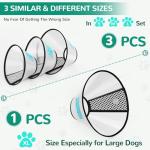 GLADOG Soft Dog Cone Collar, 3 PCS (XL is Only 1 PCS) Flexible Plastic Cone for Dogs After Surgery, Dog Recovery Collar, Adjustable E-Collar for Large/Medium/Small Dogs Cat, Comfy Elizabethan Collar