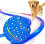 Sankell Interactive Dog Toys Dog Ball – 3 Play Modes Smart Moving Bouncing Dogs Ball, E-TPU with RGB Lights, Automatic Rolling Dog Toy for Small Medium Dogs to Keep Them Busy and Boredom Relief (Blue)