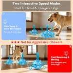 Qraxond Interactive Dog Toys Dog Soccer Ball to Keep Them Busy,Durable Automatic Moving Jumping Dog Balls with Straps for Small/Medium/Large Dogs, USB Rechargeable,Not for Aggressive Chewers