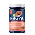 NaturVet Beauty Targeted Care Skin & Coat Supplement for Dogs, Helps Support Shiny Coat, Brighter Eyes & Strong Nails with Biotin, Hyaluronic Acid, Lutein, & Omega Fatty Acids, 60 Soft Chews