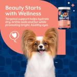 NaturVet Beauty Targeted Care Skin & Coat Supplement for Dogs, Helps Support Shiny Coat, Brighter Eyes & Strong Nails with Biotin, Hyaluronic Acid, Lutein, & Omega Fatty Acids, 60 Soft Chews
