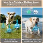 Qraxond Interactive Dog Toys Dog Soccer Ball to Keep Them Busy,Durable Automatic Moving Jumping Dog Balls with Straps for Small/Medium/Large Dogs, USB Rechargeable,Not for Aggressive Chewers