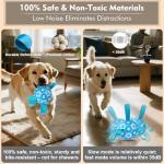 Qraxond Interactive Dog Toys Dog Soccer Ball to Keep Them Busy,Durable Automatic Moving Jumping Dog Balls with Straps for Small/Medium/Large Dogs, USB Rechargeable,Not for Aggressive Chewers