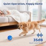 Sankell Interactive Dog Toys Dog Ball – 3 Play Modes Smart Moving Bouncing Dogs Ball, E-TPU with RGB Lights, Automatic Rolling Dog Toy for Small Medium Dogs to Keep Them Busy and Boredom Relief (Blue)