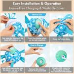 Qraxond Interactive Dog Toys Dog Soccer Ball to Keep Them Busy,Durable Automatic Moving Jumping Dog Balls with Straps for Small/Medium/Large Dogs, USB Rechargeable,Not for Aggressive Chewers