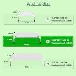 Makerfire Elevated Dog Bed, Indoor/Outdoor Raised Dog Cot for Small Dogs, Detachable Pet Bed with Non-Slip Feet, Polyester Cotton (26'' L x 19.5'' W x 6.4" H)