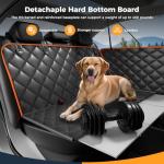 Dog Car Seat Cover for Back Seat, Hard Bottom Back Seat Extender for Dogs - Supports 400lbs,New Waterproof, Scratch Resistant, Anti Slip Portable Dog Hammock,Suitable for Cars, SUVs and Trucks(Orange）