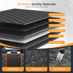 Dog Car Seat Cover for Back Seat, Hard Bottom Back Seat Extender for Dogs - Supports 400lbs,New Waterproof, Scratch Resistant, Anti Slip Portable Dog Hammock,Suitable for Cars, SUVs and Trucks(Orange）