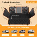 Dog Car Seat Cover for Back Seat, Hard Bottom Back Seat Extender for Dogs - Supports 400lbs,New Waterproof, Scratch Resistant, Anti Slip Portable Dog Hammock,Suitable for Cars, SUVs and Trucks(Orange）