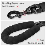 PoyPet Dog Harness and Leash Combo, Escape Proof No Pull Vest Harness, with 5 Feet Leash, Reflective Adjustable Soft Padded Pet Harness with Handle for Small to Large Dogs(Black,M)