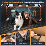 Dog Car Seat Cover for Back Seat, Hard Bottom Back Seat Extender for Dogs - Supports 400lbs,New Waterproof, Scratch Resistant, Anti Slip Portable Dog Hammock,Suitable for Cars, SUVs and Trucks(Orange）