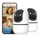 Gyliziex Indoor Security Camera 2 Packs, 2K 5G WiFi Baby/Pet/Dog/Nanny Cameras for Home Security, 360 PTZ Security Cameras with US Servers Phone App, 911 One-Tap Call,AI Smart Detection