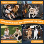 Dog Car Seat Cover for Back Seat, Hard Bottom Back Seat Extender for Dogs - Supports 400lbs,New Waterproof, Scratch Resistant, Anti Slip Portable Dog Hammock,Suitable for Cars, SUVs and Trucks(Orange）