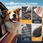 Dog Car Seat Cover for Back Seat, Hard Bottom Back Seat Extender for Dogs - Supports 400lbs,New Waterproof, Scratch Resistant, Anti Slip Portable Dog Hammock,Suitable for Cars, SUVs and Trucks(Orange）