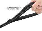 Heavy Duty Dog Leash - 2 Handles by Padded Traffic Handle for Extra Control, 6foot Long - Perfect for Medium to Large Dogs (6 ft, Black)