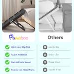 2026 Upgraded Dog Ramp for Couch, Foldable Small Dog Ramp for Sofa, 4 Adjustable Height from 13'' to 21", Portable Stable Pet Step with Non-Slip Pad, Pet Ramps Use for Couch Stairs, Black