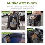 Lekebobor Extra Large Cat Backpack Carrier Expandable Pet Carrier Backpack for Small/Medium Dogs and Medium/Large Cats, Grey