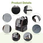 Lekebobor Extra Large Cat Backpack Carrier Expandable Pet Carrier Backpack for Small/Medium Dogs and Medium/Large Cats, Grey