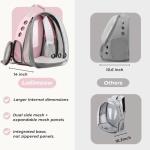 Lollimeow Cat Carrier Backpack, Expandable Bubble Pet Carrier for Cats and Small Dogs, Airline Approved Travel Backpack for Hiking, Walking & Outdoor Adventures - Supports up to 16 lbs
