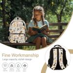 ZZRIUP Dogs Backpack for Kids Boys Girls, Cute Backpack for School Outdoor Travel 16.5inch, Gifts for Dogs Lover (Beige)