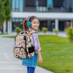 ZZRIUP Dogs Backpack for Kids Boys Girls, Cute Backpack for School Outdoor Travel 16.5inch, Gifts for Dogs Lover (Beige)