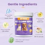 GIFTMISSU Pet Wipes for Cats & Dogs, 120 Count Gentle Plant-Based Pet Eye Wipes, Pet Ear Wipes, Dog Face Wipes and Dog Wipes for Face, Soft Non-Woven Wipes for Quick Daily Cleaning