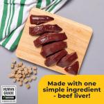 Beef Liver Dog Treats Freeze Dried - Single Ingredient Human Grade Raw Liver Bites for Training, Meal Topper, No Additives - High Protein(31g Per Cup)Training Treats for Dogs, Made in the USA, 4oz Bag