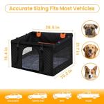 Buatis Large Dog Car Seat Cover with Dog Bed Mat for Back Seat Half - Single Seat Travel Hammock Extender, Waterproof Hard Bottom for Medium & Large Dogs, Car SUV Truck Vehicle