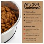 GORILLA GRIP Dog Bowls, Food Grade 304 Stainless Steel, Holds 2 Cups Each (16 fl oz) Food and Water Bowl for Feeding Dogs and Cats, Dishwasher Safe, Rust Resistant, BPA Free Rubber Base Set of 2 Black