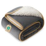 Luciphia Waterproof Blanket for Dog Washable Reversible Sherpa Fleece Throw Blanket for Bed Couch Soft Liquid Pee Proof Furniture Cover Protector for Small Medium Large Pet Cat Grey 35" x 25"