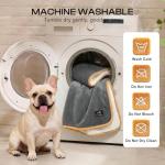 Luciphia Waterproof Blanket for Dog Washable Reversible Sherpa Fleece Throw Blanket for Bed Couch Soft Liquid Pee Proof Furniture Cover Protector for Small Medium Large Pet Cat Grey 35" x 25"