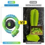 wodifer Dog Toys for Aggressive Chewers Large Medium Breed, Indestructible Squeaky Dog Chew Toys, Tough Nylon Rubber Interactive Dog Toys to Keep Them Busy